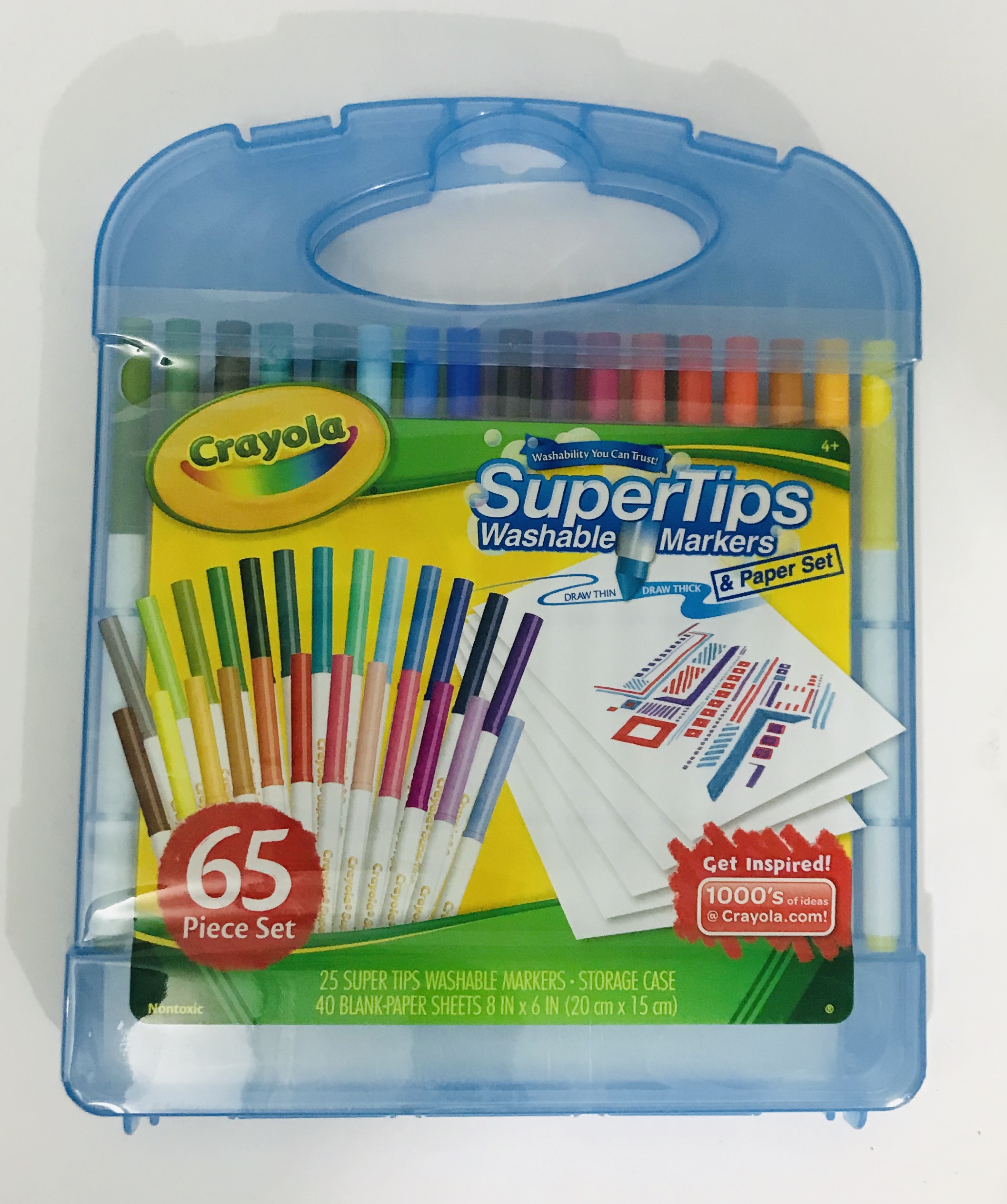 Crayola Supertips Waschbar Marker und Papier Set 65 Teile Set 